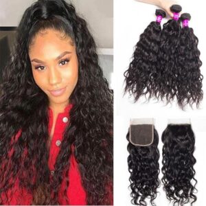 water wave 3 bundles with-closure