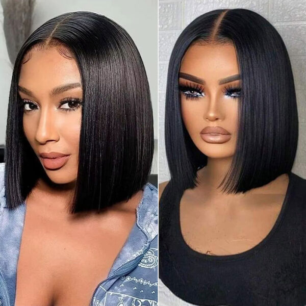 Glueless 5×5 HD Lace Closure Wigs Short Bob Human Hair Wigs