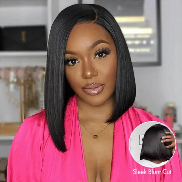 Glueless 5×5 HD Lace Closure Wigs Short Bob Human Hair Wigs