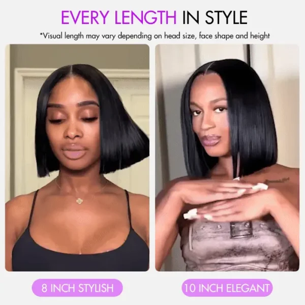 Glueless 5×5 HD Lace Closure Wigs Short Bob Human Hair Wigs