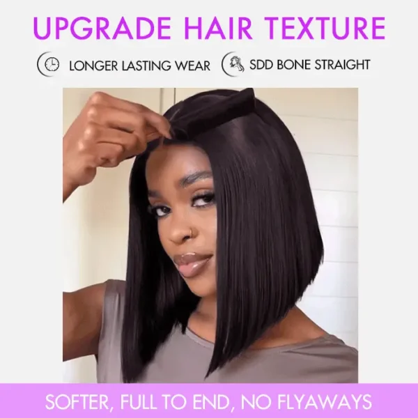 Glueless 5×5 HD Lace Closure Wigs Short Bob Human Hair Wigs