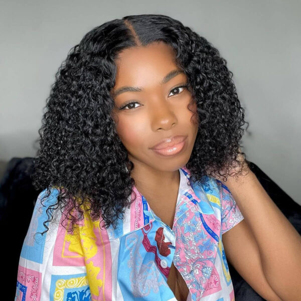 glueless-hd-lace-curly-bob-wig-3 Wear and Go Glueless Wigs Human Hair Short Bob Wig Deep Water Wave 4x4 Lace Closure Hair Wigs