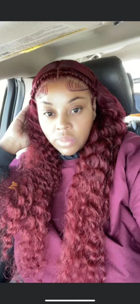 Glueless Burgundy 99j Deep Water Wave HD Lace Front Wigs 4x4 13x4 13x6 Lace Wigs Pre Plucked 180% Density