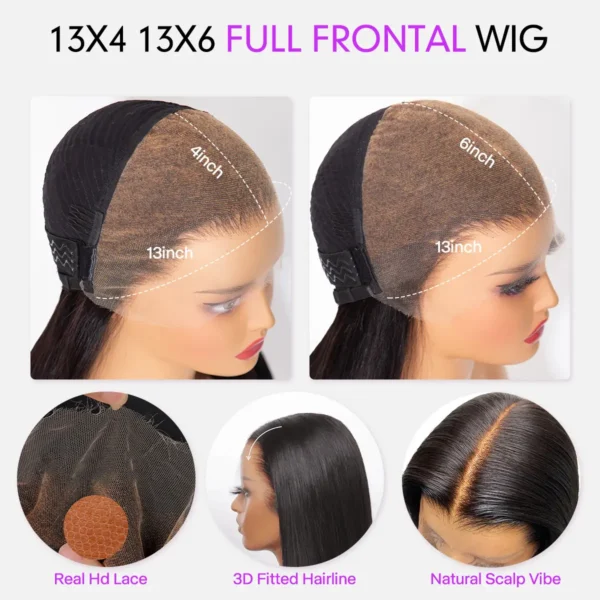 Super Double Drawn Straight Glueless Wig Ready To Go Human Hair Pre-plucked Hairline