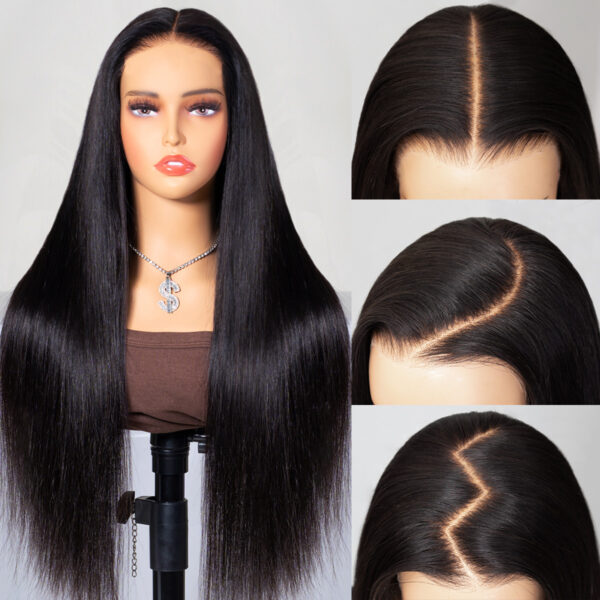 Super Double Drawn Straight Glueless Wig Ready To Go Human Hair Pre-plucked Hairline